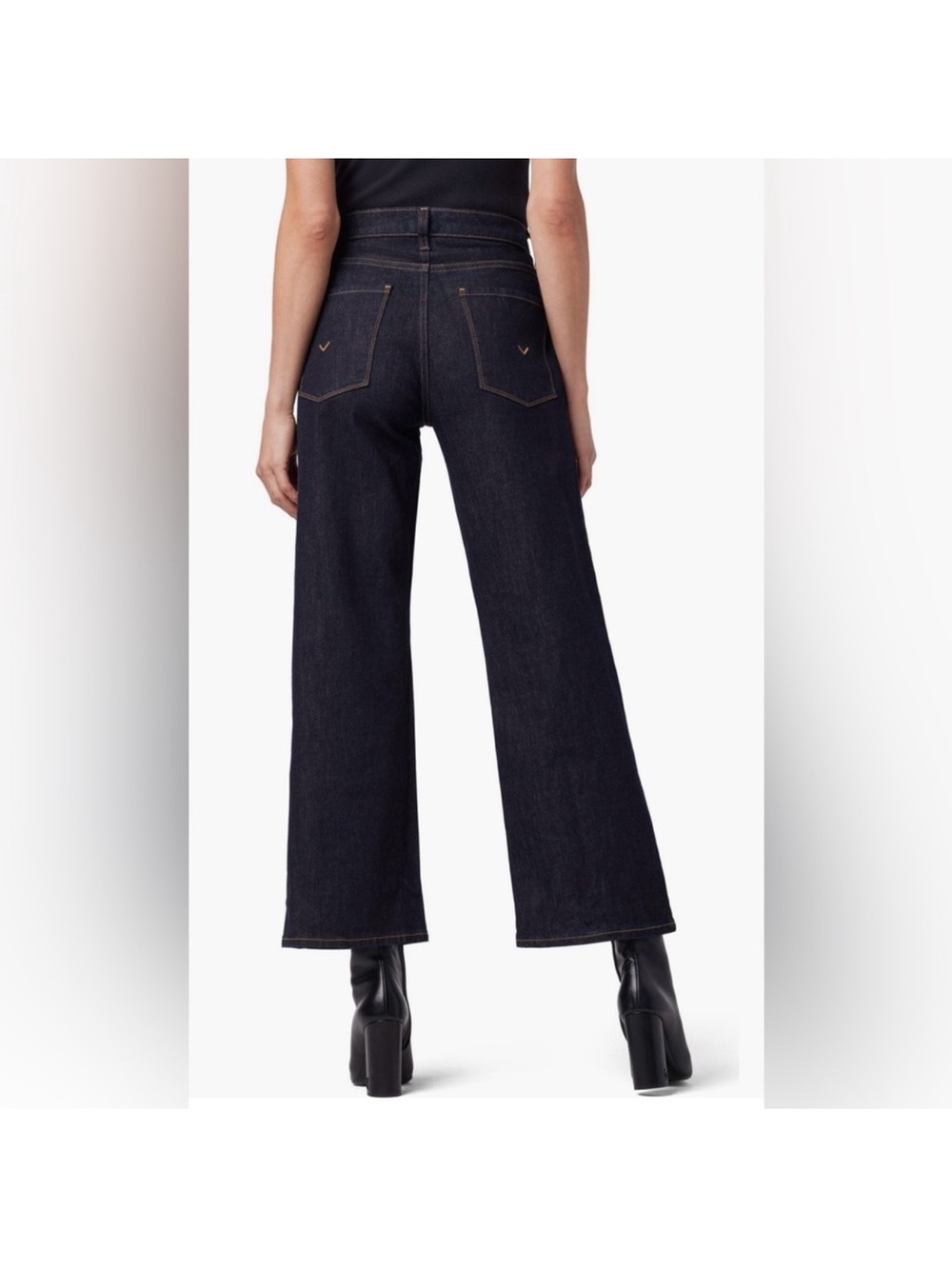 Hudson Wide-Leg Jeans in Dark Indigo